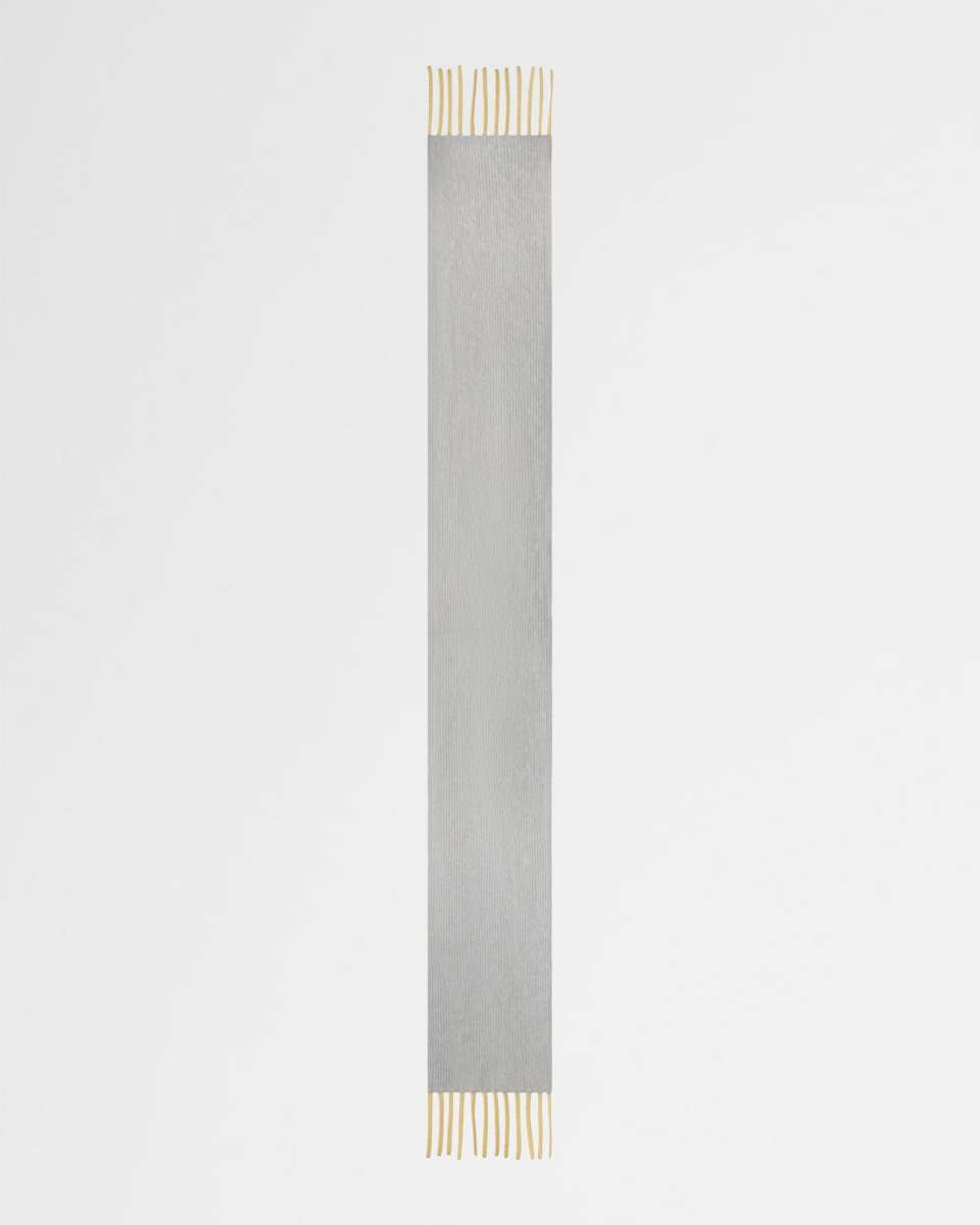 Cloud Cashmere Rib Fringe Scarf